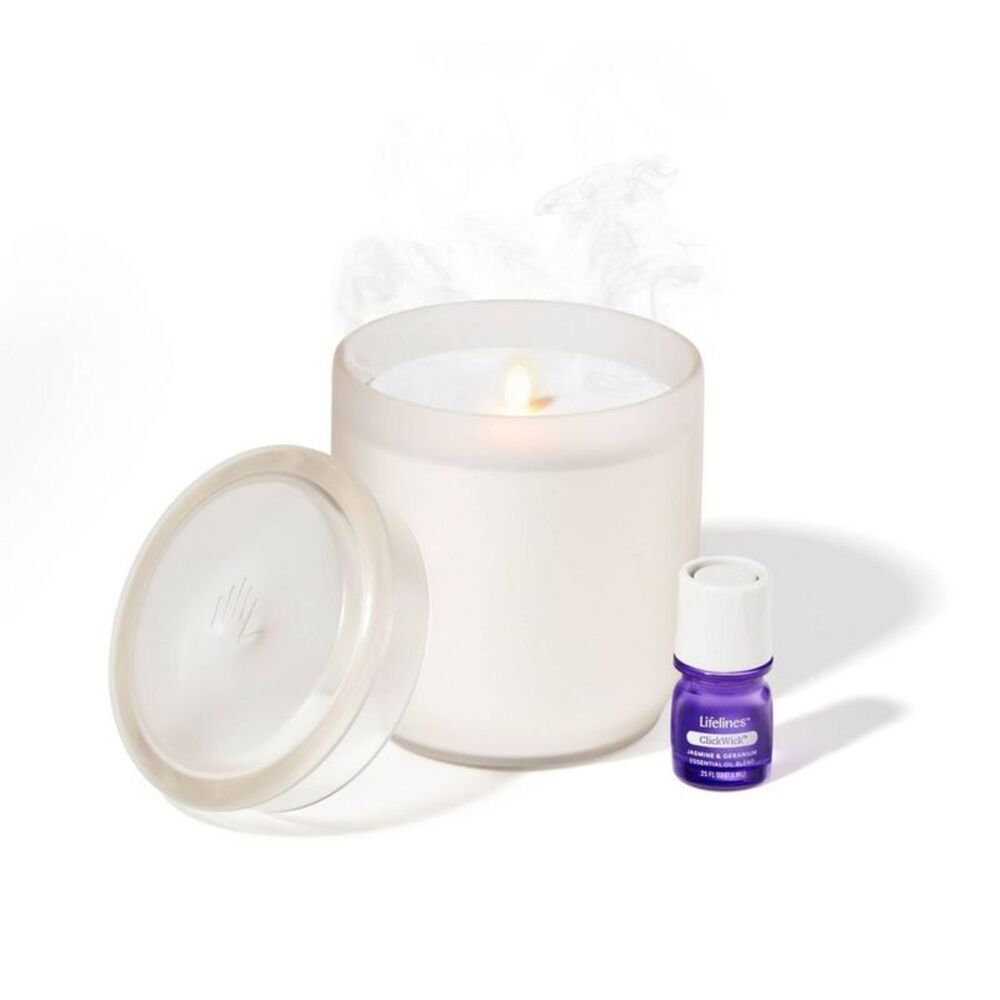 Lifelines -  Flameless Candle Diffuser - Frosted Glas Cream